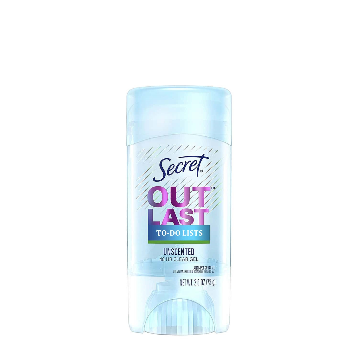 Lăn khử mùi dạng gel Secret OUT LAST TO-DO LISTS UNSCENTED 73g