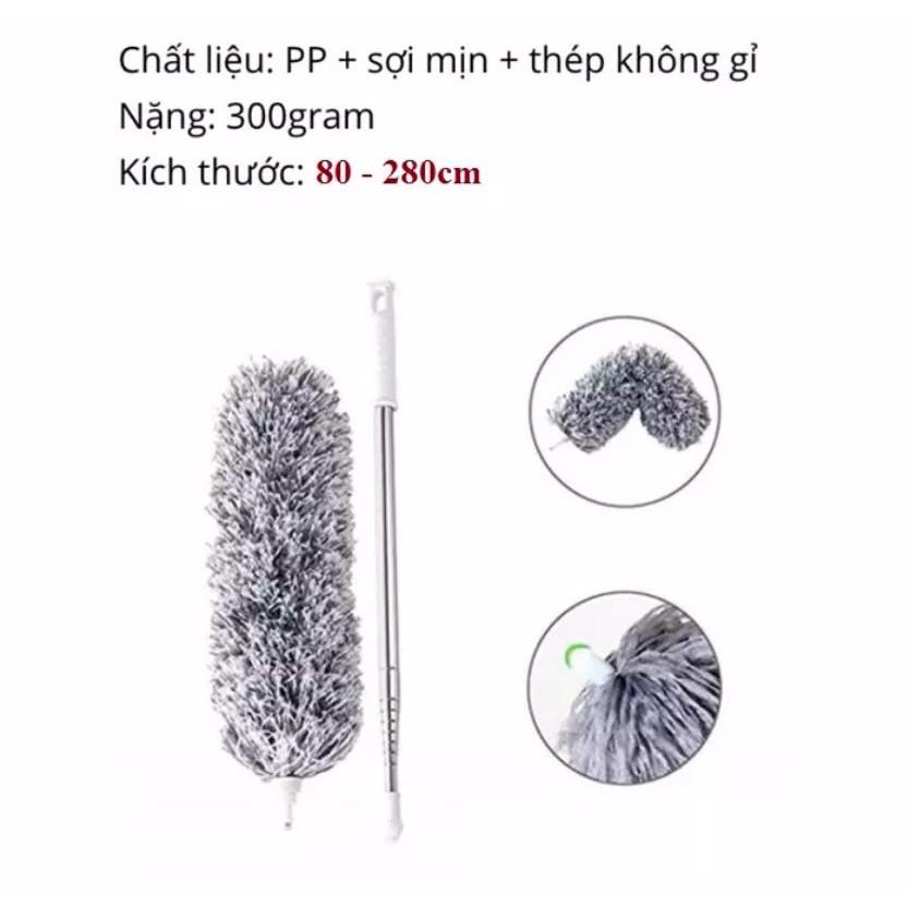 CHỔI QUÉT TRẦN NHÀ, QUÉT BỤI BẨN TRÊN CAO TIỆN LỢI CÓ ĐẦU UỐN CONG TIỆN DỤNG