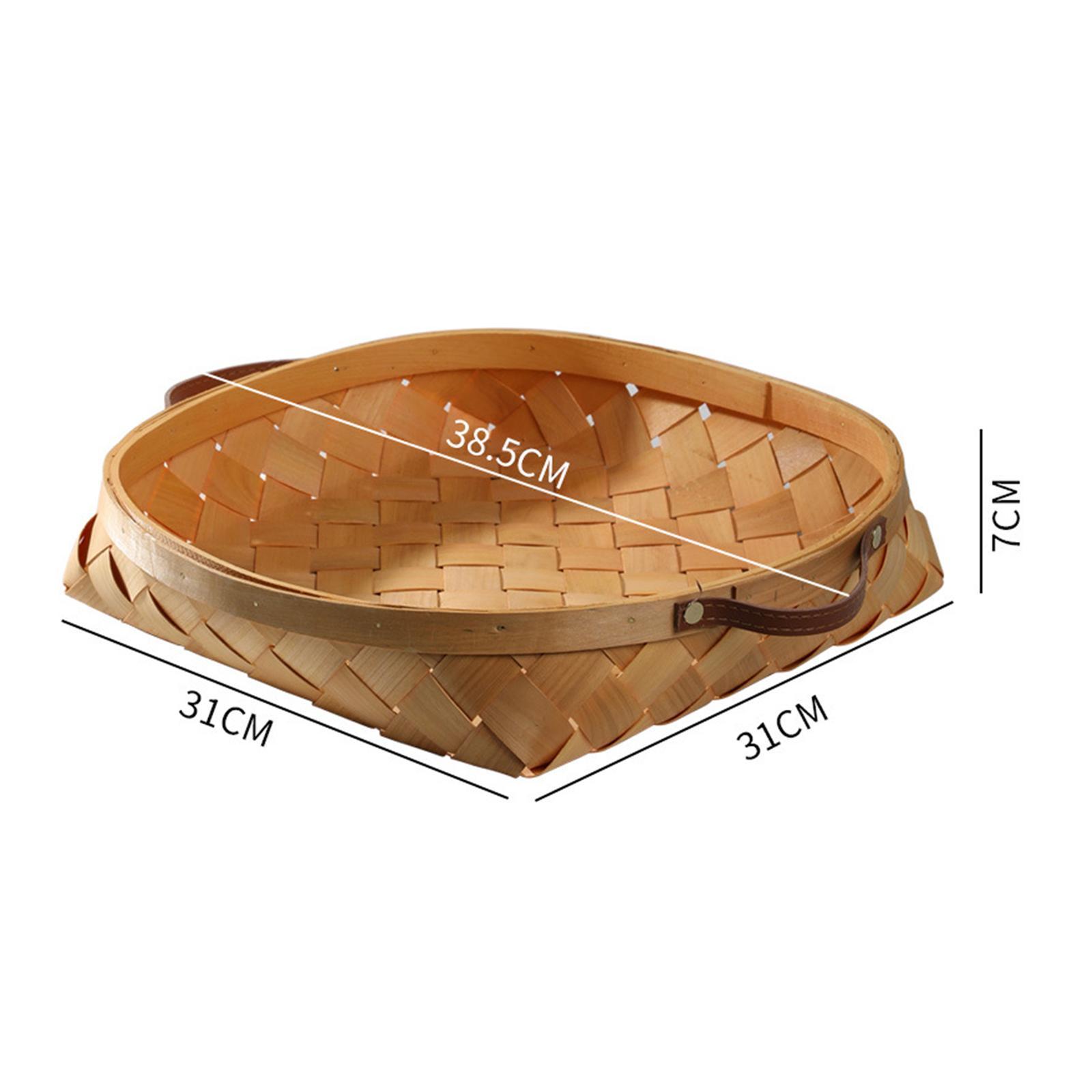 Wooden Storage Basket Serving Tray Storage Organizing