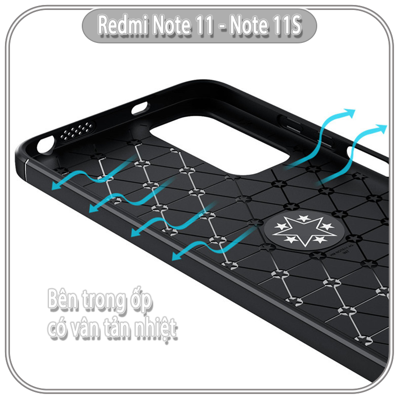 Ốp lưng cho Xiaomi Redmi Note 11 - Note 11S chống sốc iRing Auto