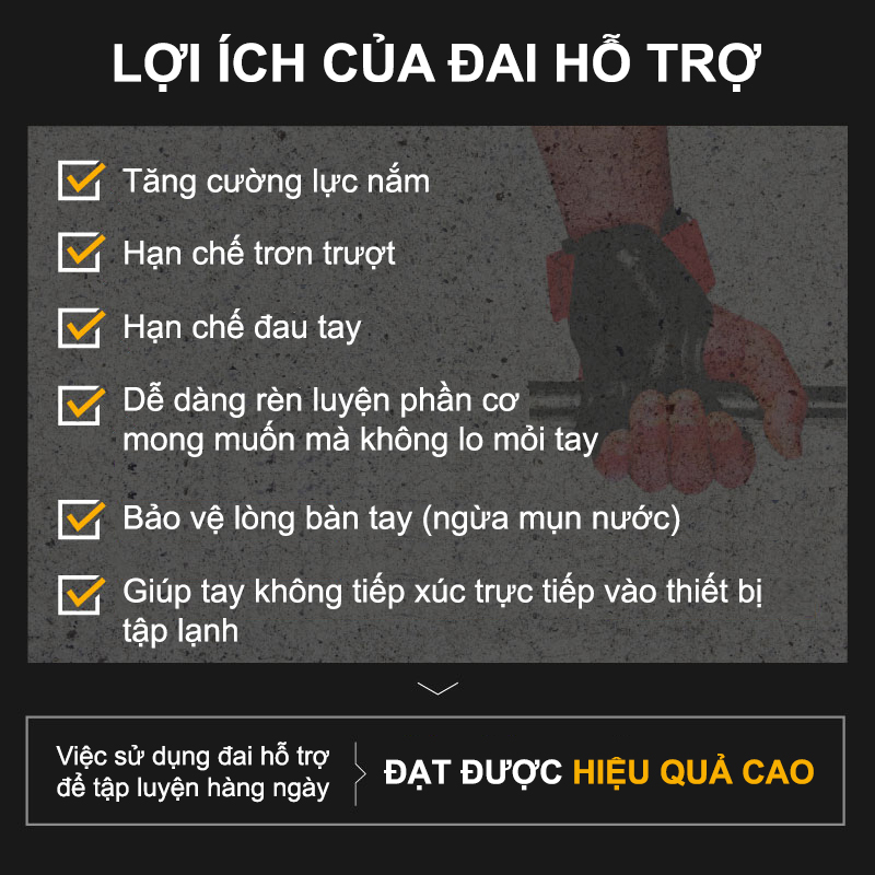 Lysin - đai hỗ trợ bảo vệ cổ tay, lòng bàn tay chất liệu cam su thoáng khí chống trượt tập gym chuyên nghiệp găng tay tập gym dây kéo lưng lifting straps năng tạ kéo xà deadlift tập gym