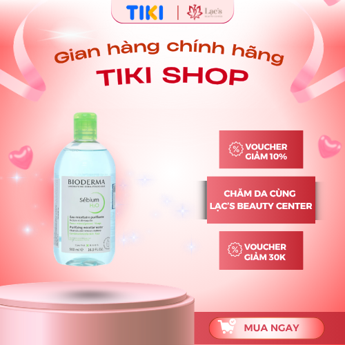 Dung dịch làm sạch và tẩy trang công nghệ Micellar cho da hỗn hợp, da dầu, và da mụn Bioderma Sebium H2O - 500ml