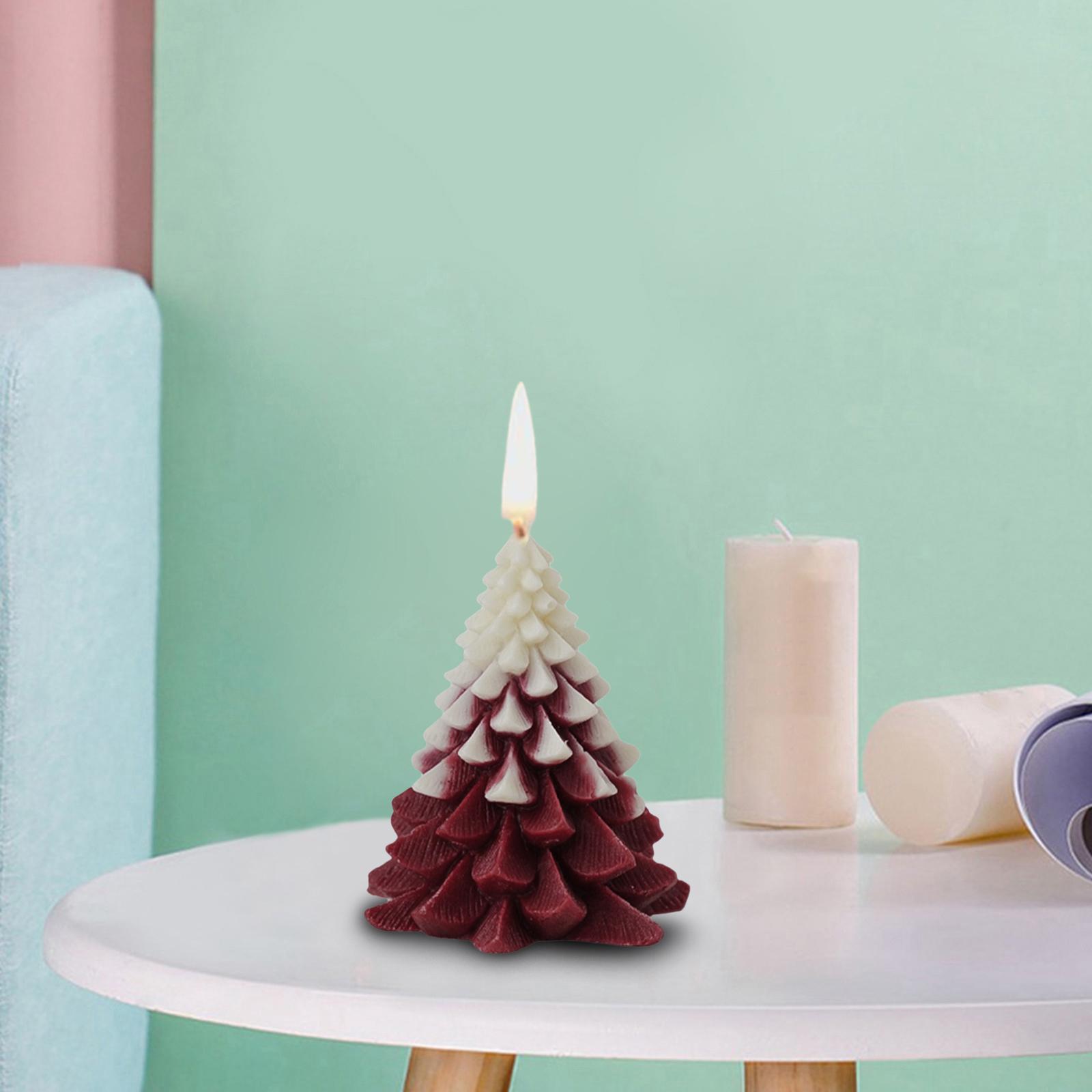 2PCS Christmas Tree Scented Candle Halloween Bar Home Decorative Photo Props