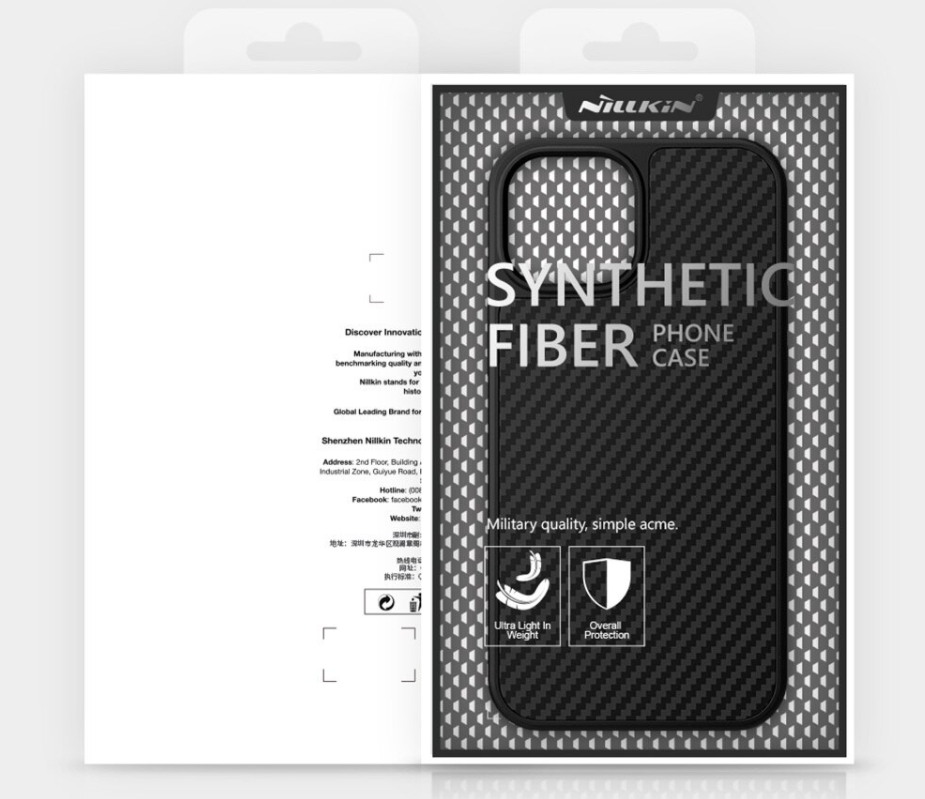 Ốp lưng dành cho iPhone 13/ 13 Pro/ 13 Pro Max vân carbon hiệu Nillkin Synthetic Fiber - Hàng chính hãng