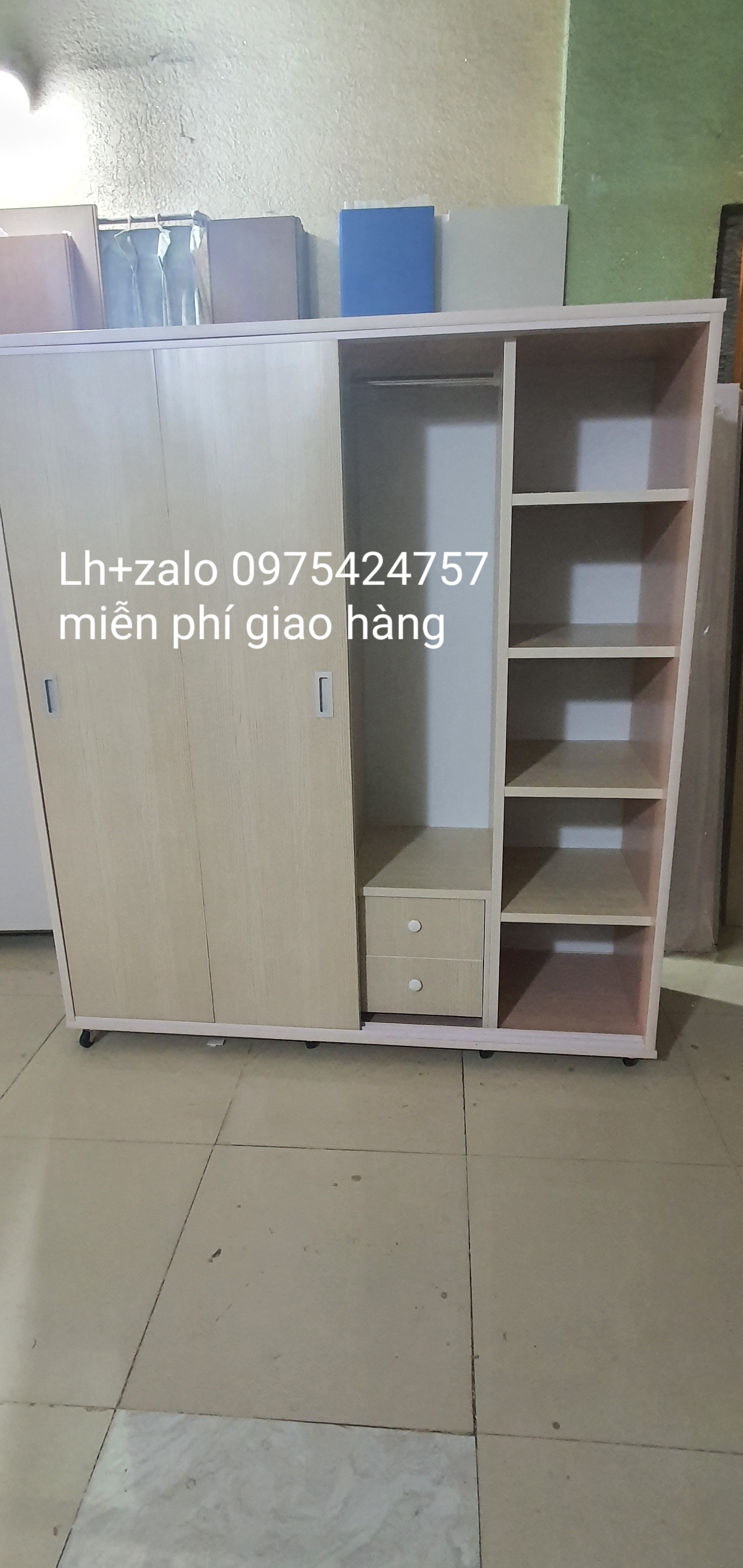 Tủ nhựa đài loan 4 cánh cửa lùa
