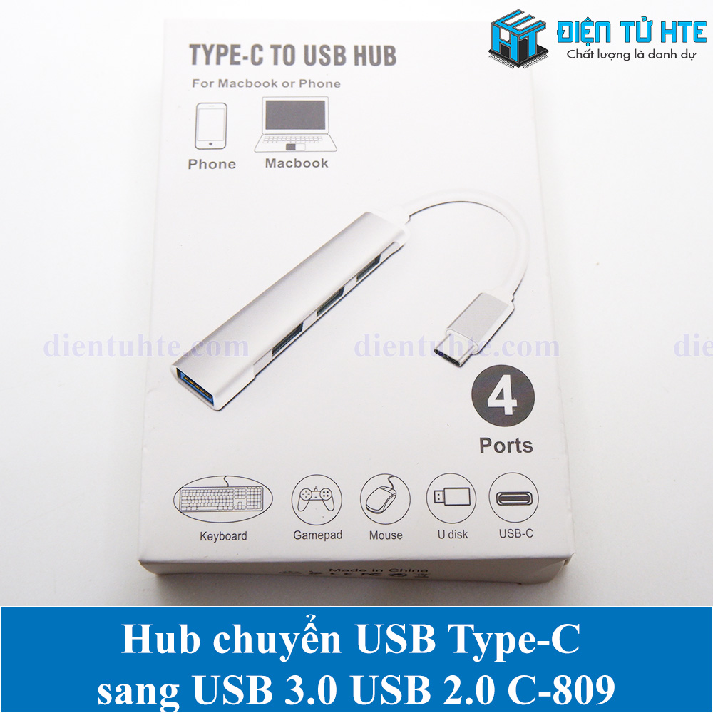 Hub chuyển USB Type-C sang USB 3.0 USB 2.0 C-809