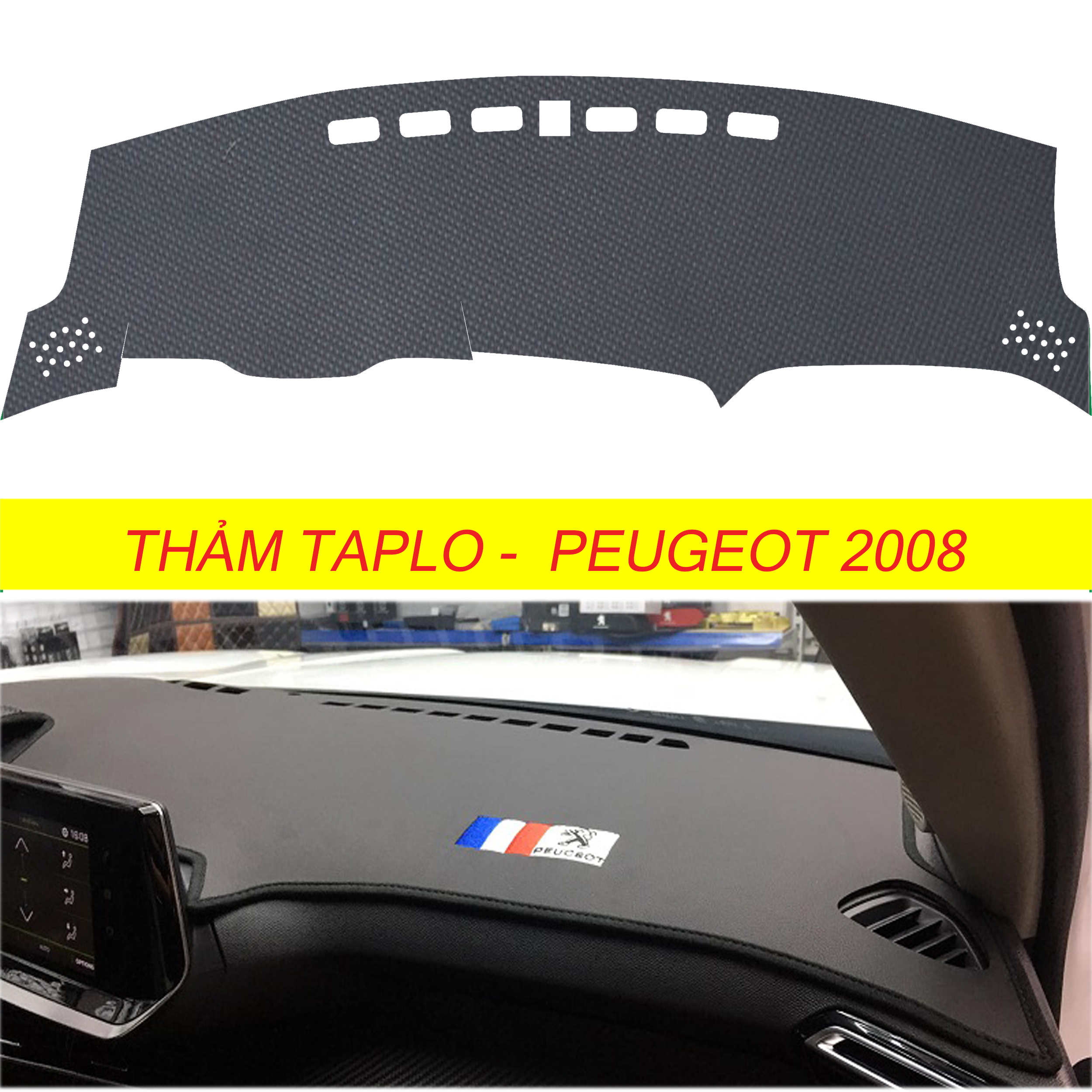 Thảm taplo da cacbon,vân gỗ, da lộn, da pu mới nhất chuẩn form