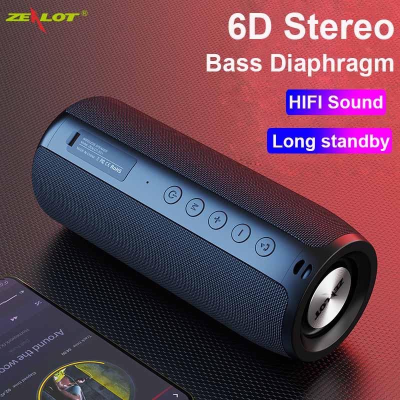 Zealot S51 cho Bluetooth Wireless Loa loa Cột trung tâm âm nhạc lớn SubwoDofer di động ngoài trời loa lớn màu