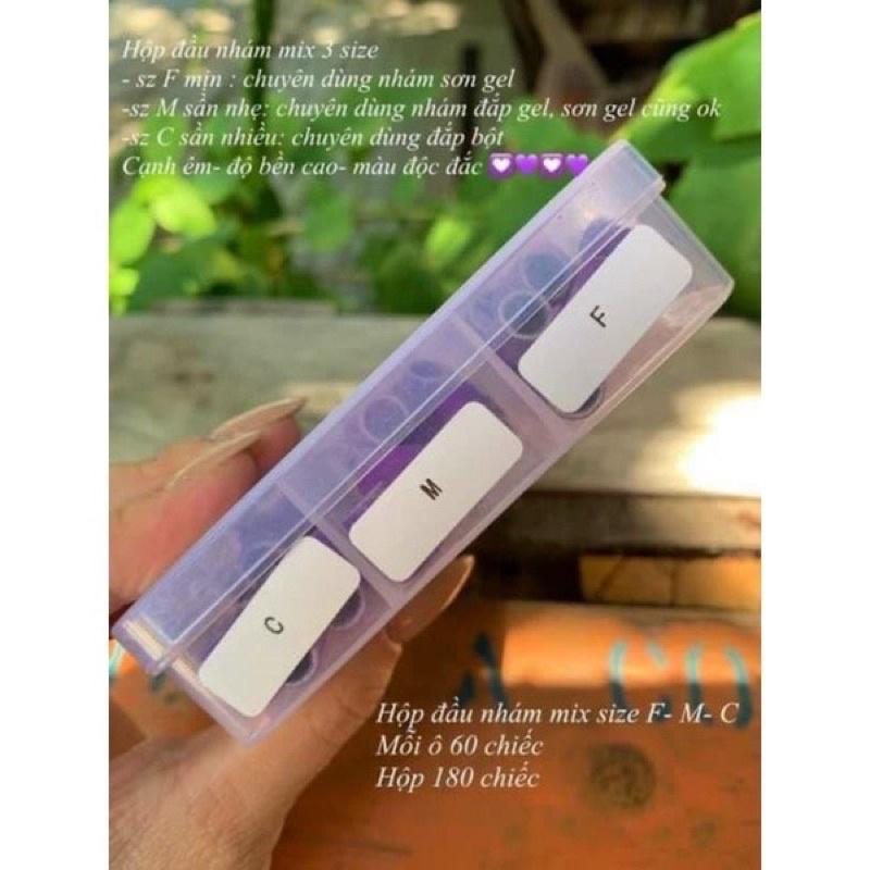 Đầu mài móng nhám, vỏ chà nhám mix màu