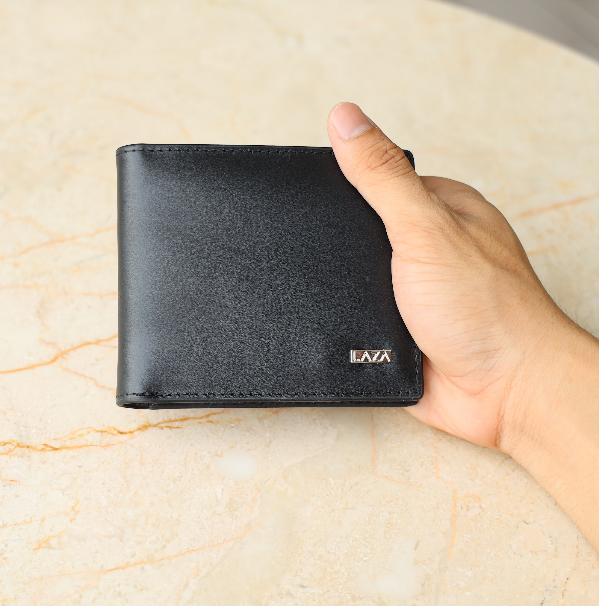 Ví da bò nam thương hiệu LAZA Bruss Wallet 568 ( Đựng 4 - 6 thẻ, chất liệu da bò nhập khẩu chống nước )