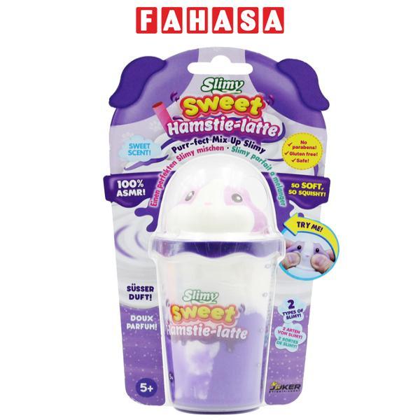Slimy Cà Phê Hamstie - Latte Với Squishy Tím Dẻo Đáng Yêu - Slimy 33529/PP
