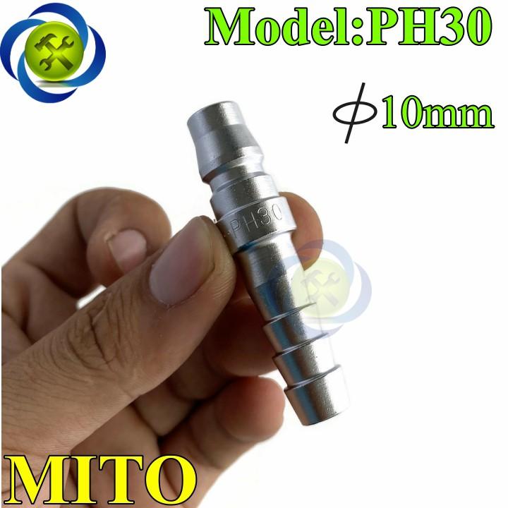 Đầu nối hơi 10mm đuôi chuột Mito PH30 Plug 3/8 House