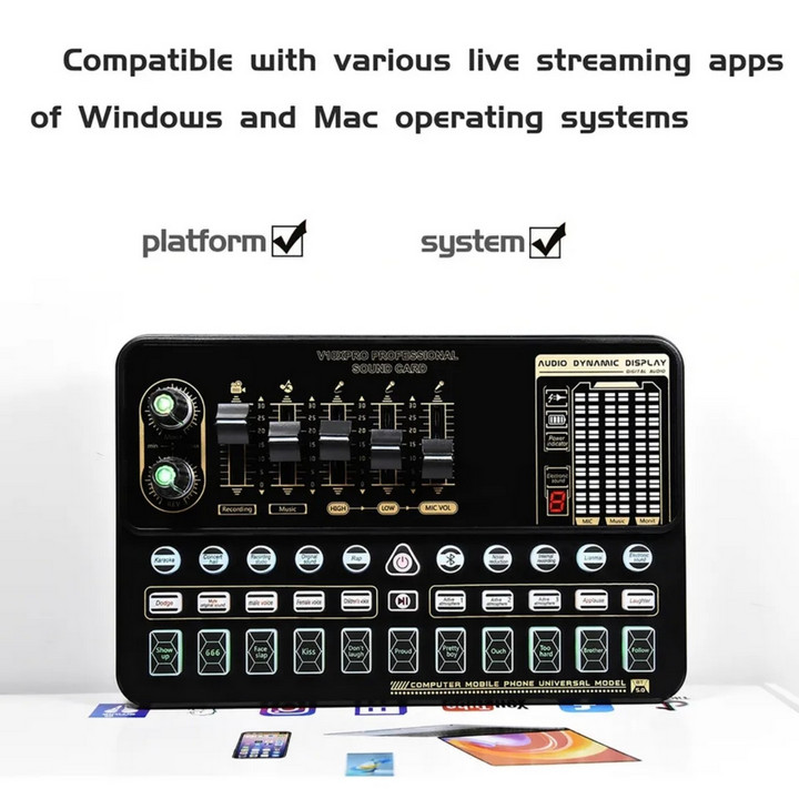 Bộ Phòng Thu LiveStream AUDIO DYNAMIC Soundcard V10XPRO , Mircophone BM800 - Home and Garden