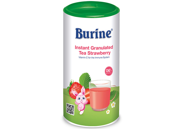 Trà cốm hoa quả Burine dâu tây 200g (6M+)