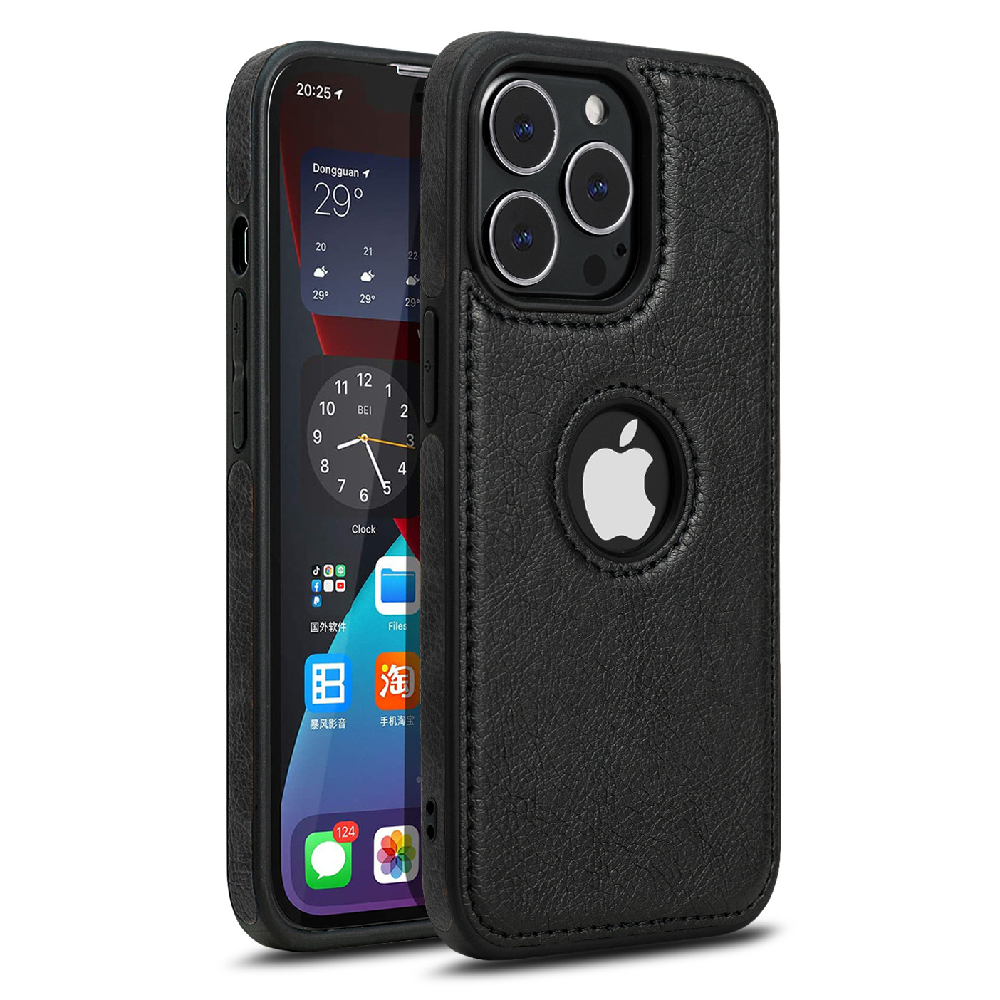 Ốp Lưng Da Cao Cấp Dành Cho Iphone 14 14 Plus 14 Pro 14 Pro Max - Hàng Chính Hãng - Đen - 14 Pro Max