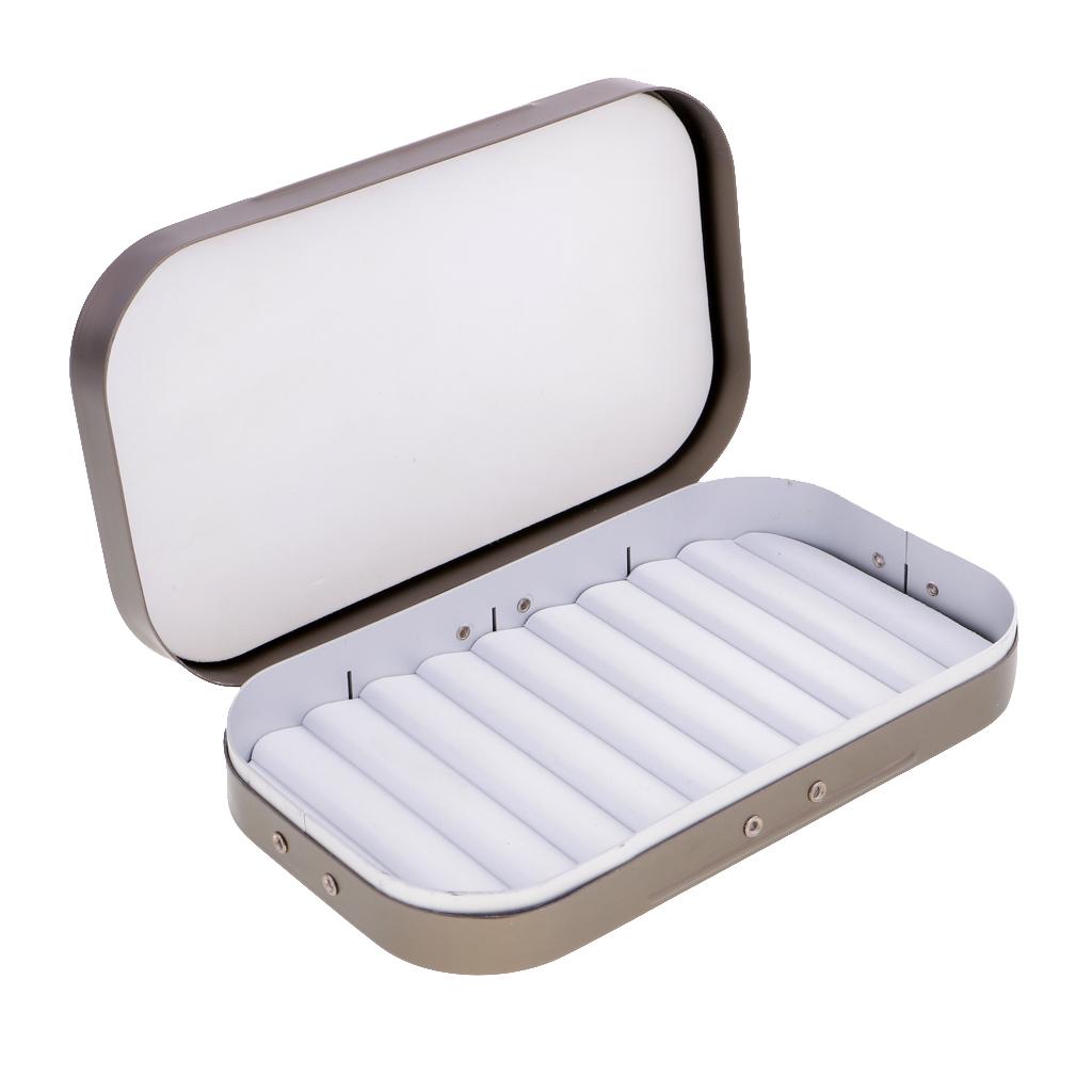 2pcs Waterproof Aluminum Alloy Slit Foam Fly Fishing Boxes Flies Tackle Box 2 Color