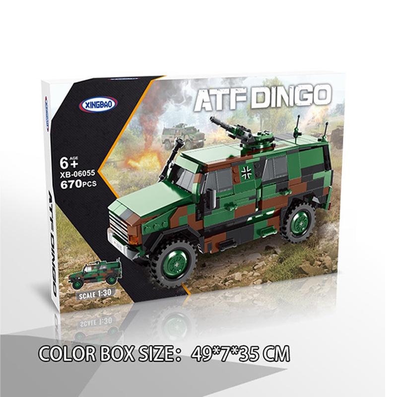 Đồ chơi Lắp ráp Xe Quân sự ATF Dingo, Xingbao XB06055 Military Truck, Xếp hình thông minh, Mô hình quân sự