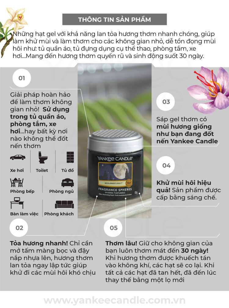 Sáp Gel Thơm Yankee Candle - Midsummer's Night (170g)