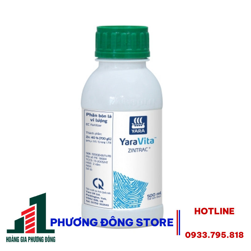 Phân bón lá bổ sung vi lượng kẽm cho cây trồng ZINTRAC -chai 100ml, chai 500ml