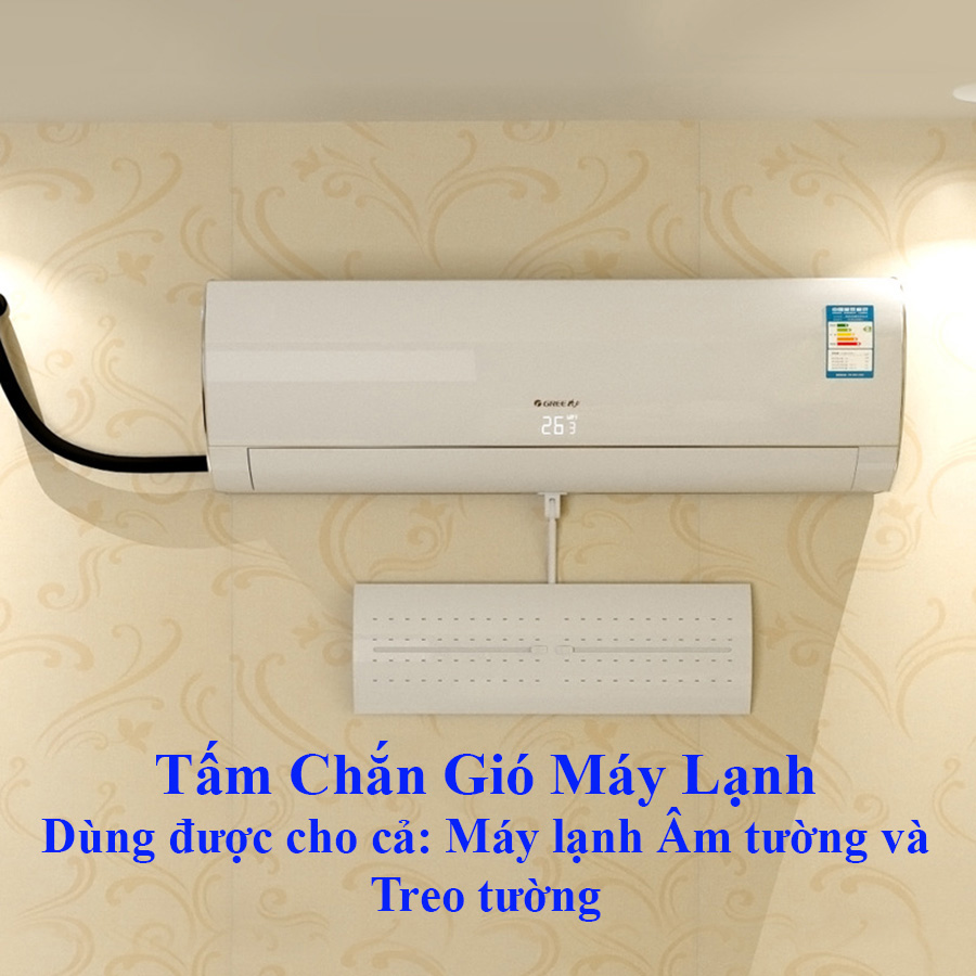 Tấm chắn gió, chuyển hướng gió máy lạnh. Tấm chắn gió điều hòa phù hợp với tất cả các loại điều hòa âm tường và treo tường