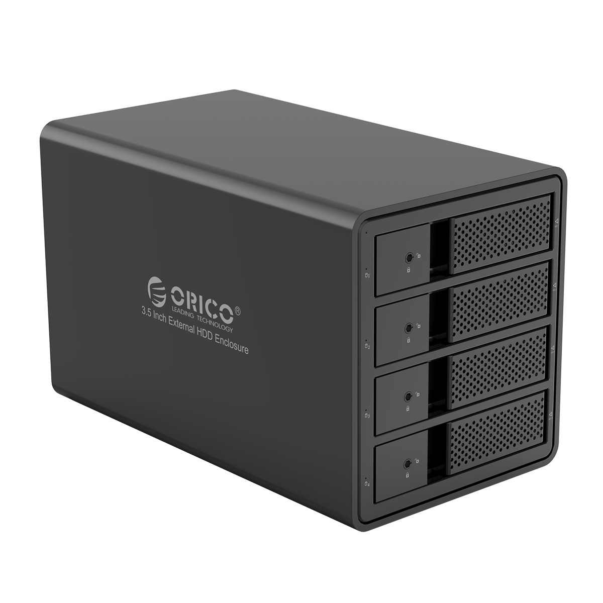 Hộp Ổ Cứng 3.5"" 4 Khe Cắm SATA 3 USB 3.0 Type B ORICO 9548U3-BK Hàng Chính Hãng