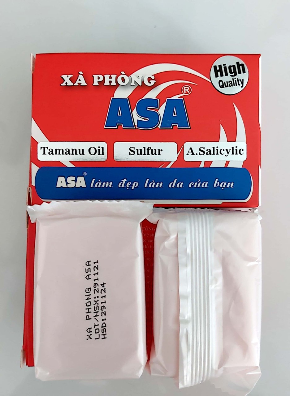 Xà bông tắm Asa 120g hỗ trợ diệt khuẩn gây mụn, nấm, lác và các bệnh ngoài da