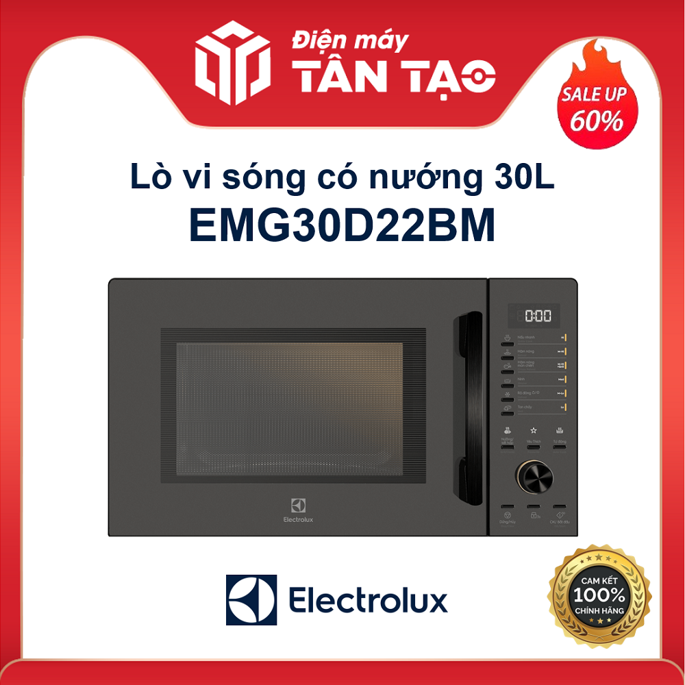 Lò vi sóng có nướng Electrolux EMG30D22BM 30L - Hàng chính hãng