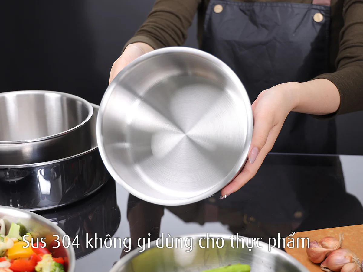 Bộ Nồi Chảo Inox Cán Rời 9 Món Không chống dính – Giải pháp nấu ăn đa năng cho gia đình.