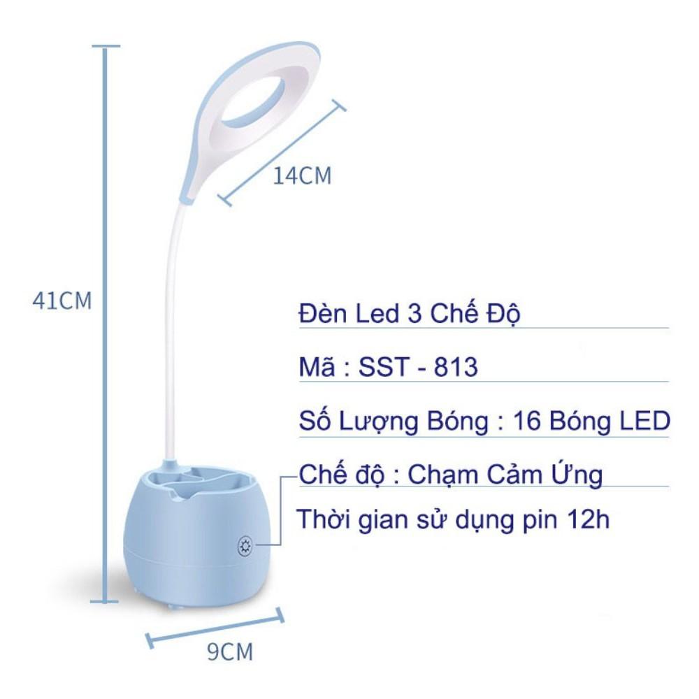 Đèn Led Học Để Bàn Đựng Bút Chống Cận, Tích Điện