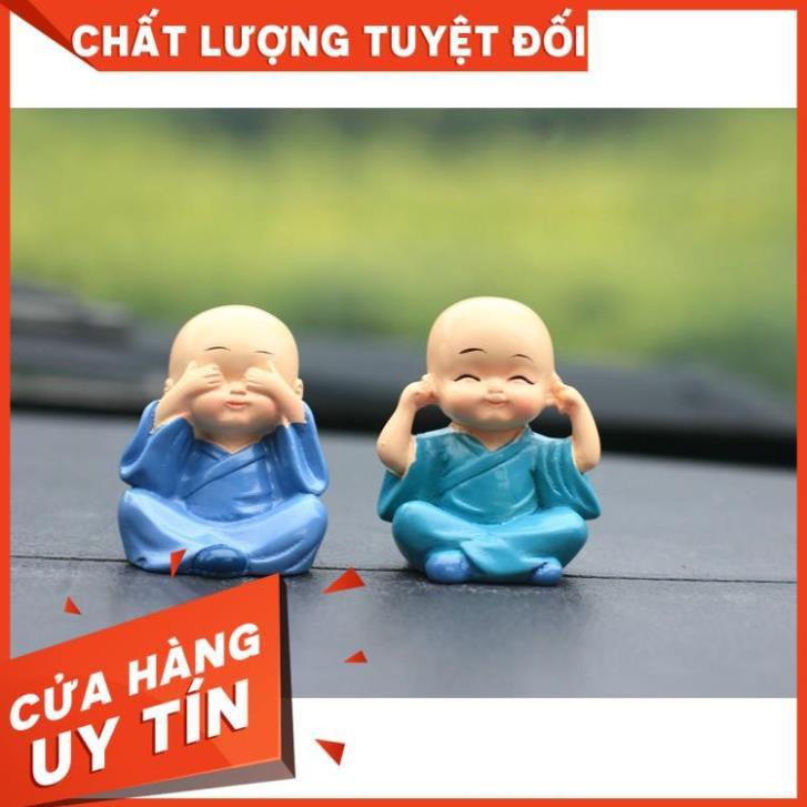 Tượng chú tiểu phong thủy,bộ 4 tượng tứ không trang trí xe ô tô