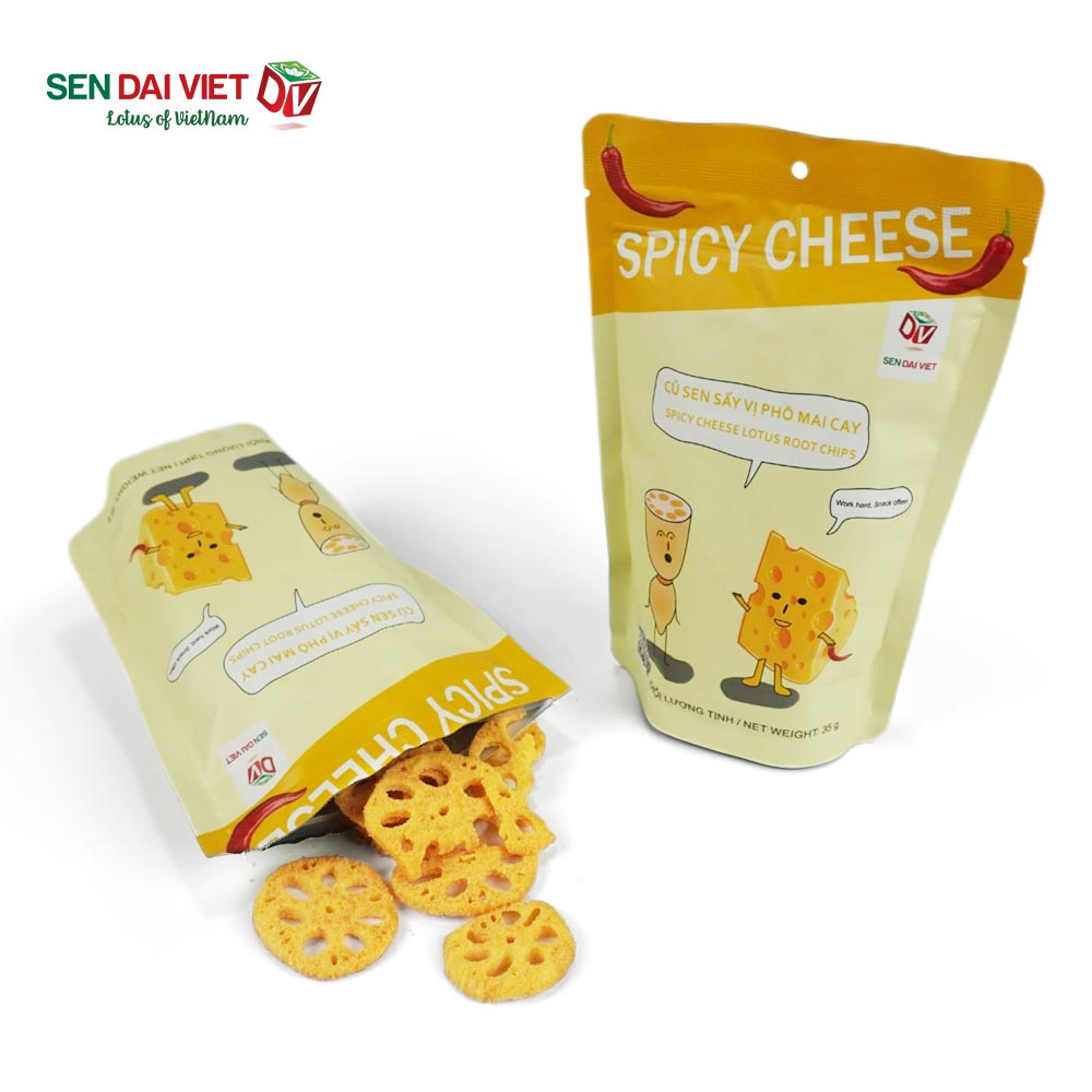 Quà Tặng Dinh Dưỡng Từ Sen- Sen Sấy Vị Wasabi- Vị Cay Bùng Nổ, Kích Thích Vị Giác- Sen Đại Việt- Hộp 140g
