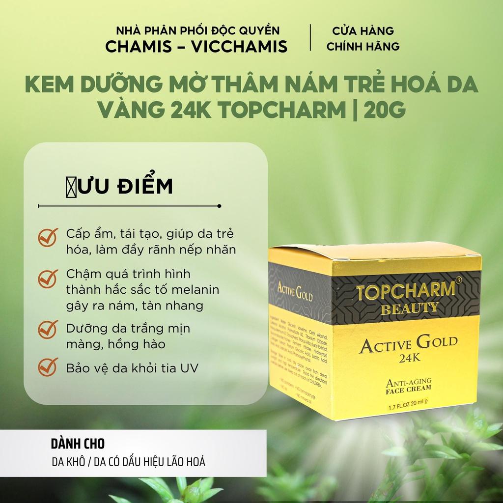 Combo kem dưỡng và serum tái tạo, săn chắc trẻ hóa, dưỡng da trắng hồng Topcharm