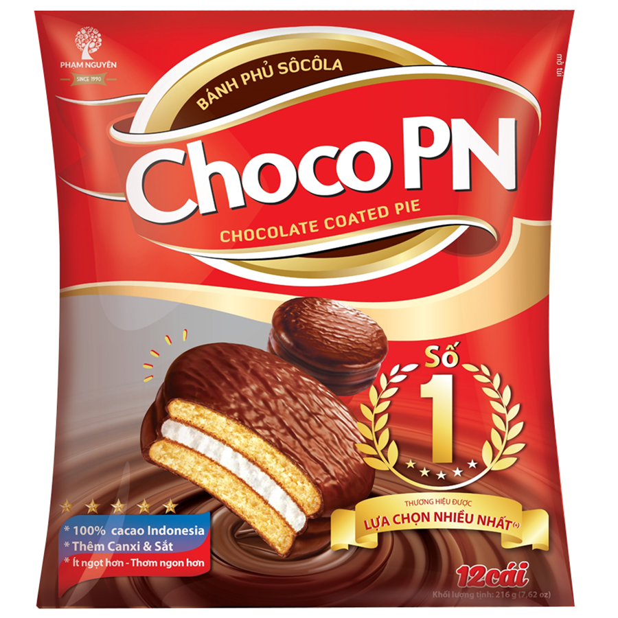 Bánh Chocolate Marshmallow Choco P&N Túi 216g | Tiki