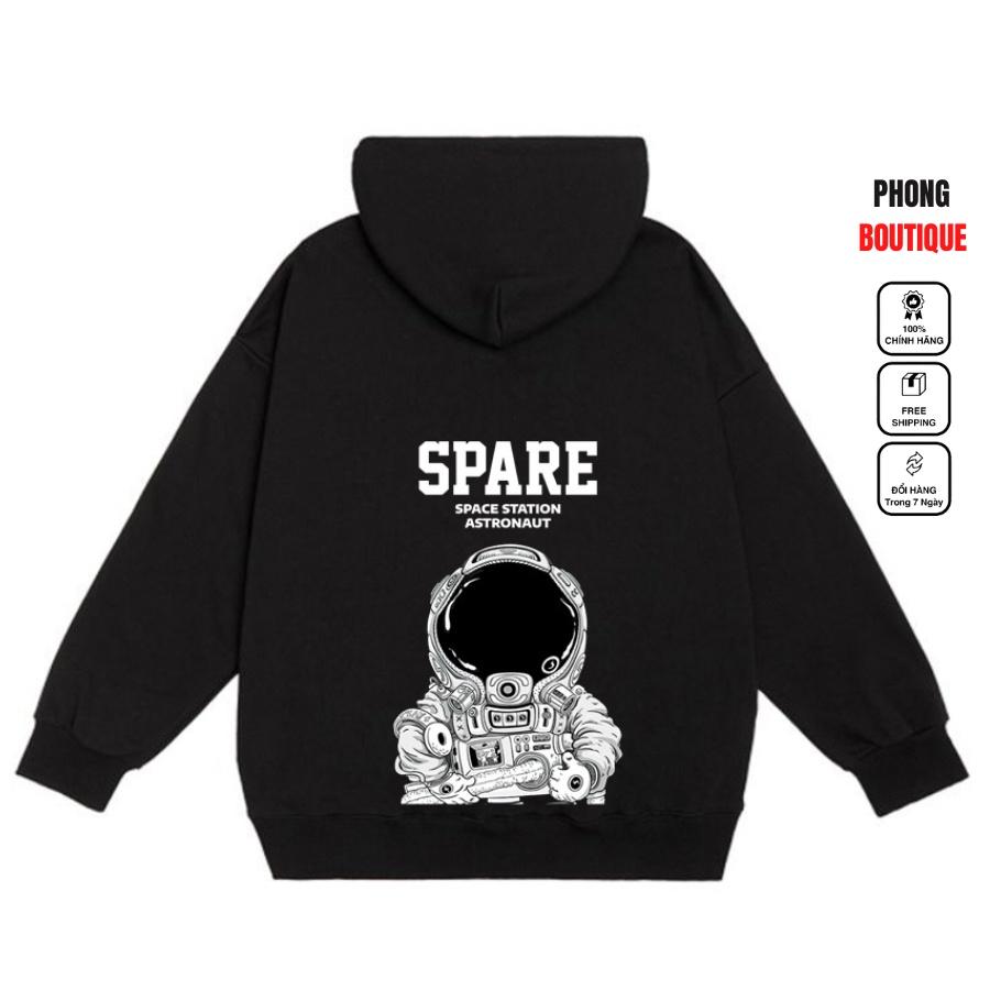Áo mũ Hoodie Unisex Phong Boutique SPARE form rộng 3 màu nỉ bông cặp đôi nam nữ Oversize Ulzzang thu đông