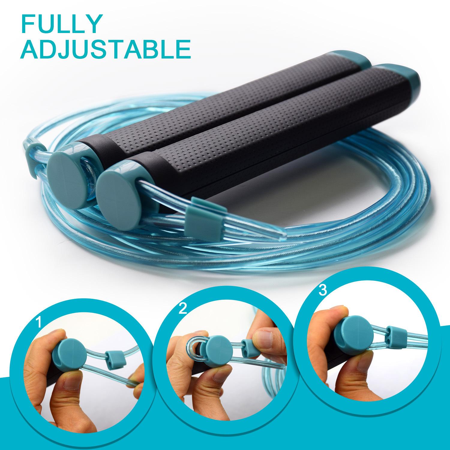 Kyto2109d Đơn Giản Dây Thép Thời Trang Chịu Mài Mòn Dây 2 Màu Sắc Tay Cầm Chống Trơn Trượt Dây Nhảy