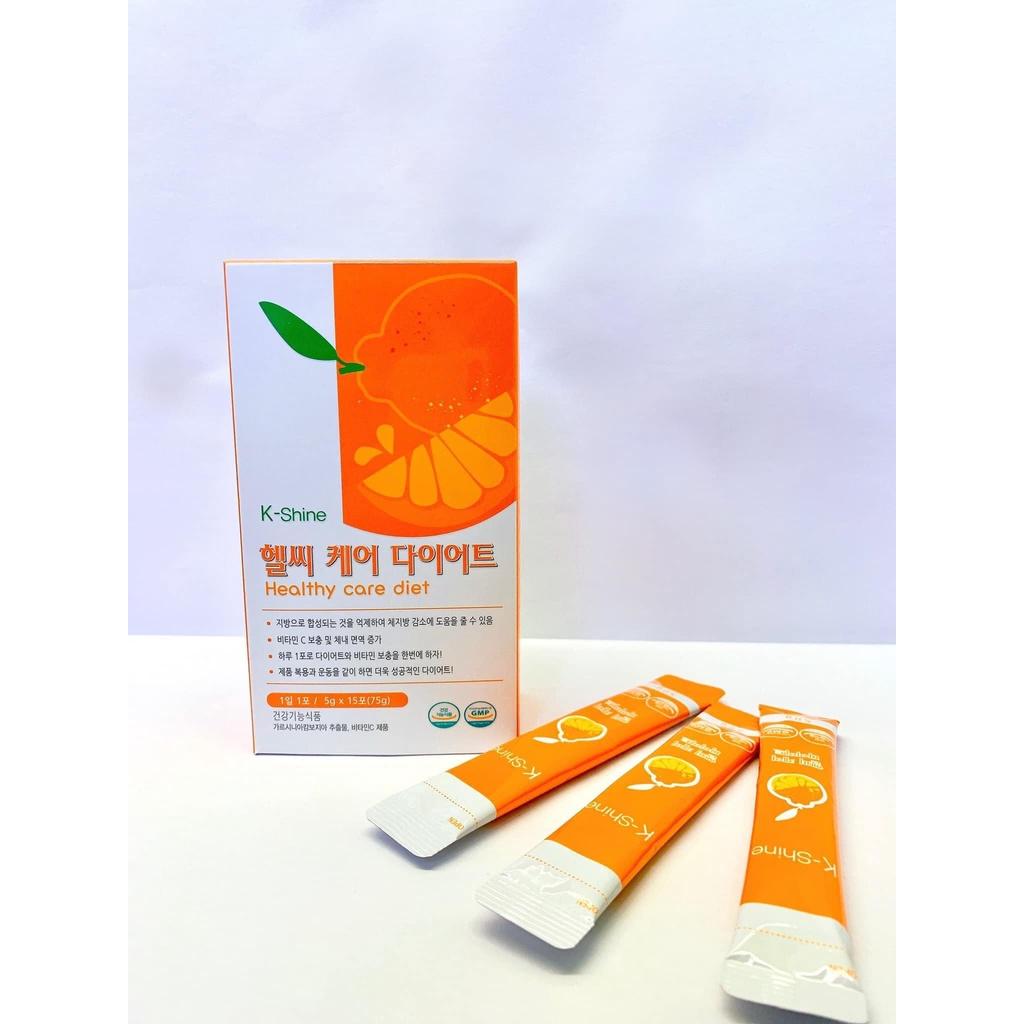 Bột Sủi thải độc toàn thân K-SHINE Healthy Care Diet Hàn Quốc 5g*15 gói