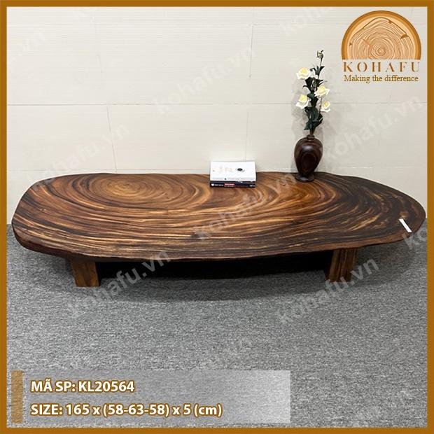 Bàn Sofa/ Bàn Trà Ngồi Bệt Gỗ Me Tây Nguyên Tấm - Kiểu Dáng Độc Đáo