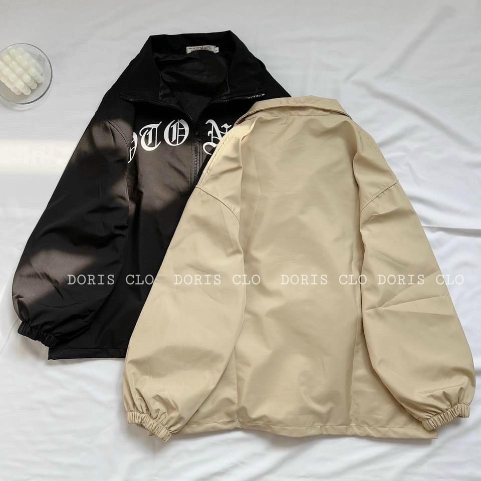 Áo Khoác Dù Ulzzang Unisex Vải Dù Mero 2 Lớp Phối Zip Kéo Cổ bẻ Phong Cách Cá tính Hot Trend Mới