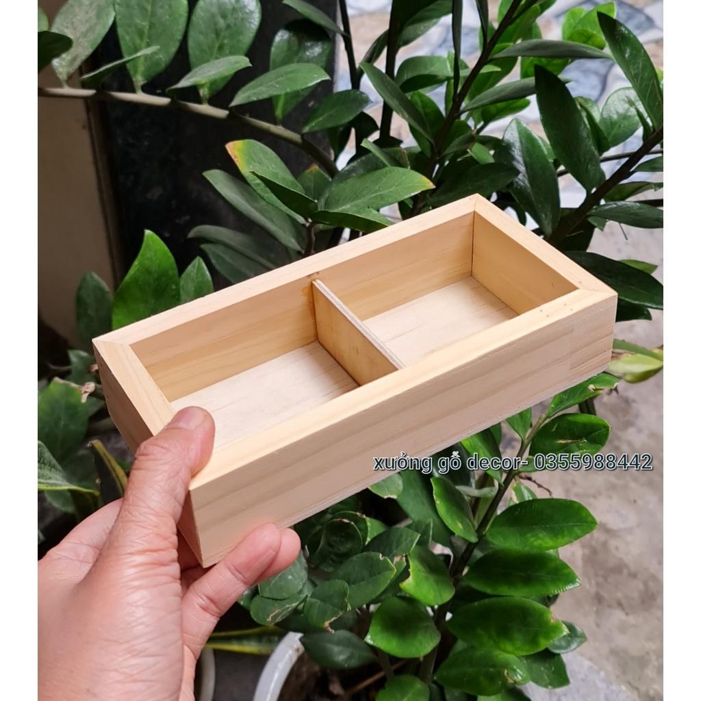 Khay Gỗ Đựng Đồ Đa Năng, Khay Gỗ Chia Ngăn Đựng Đồ- Wooden Tray