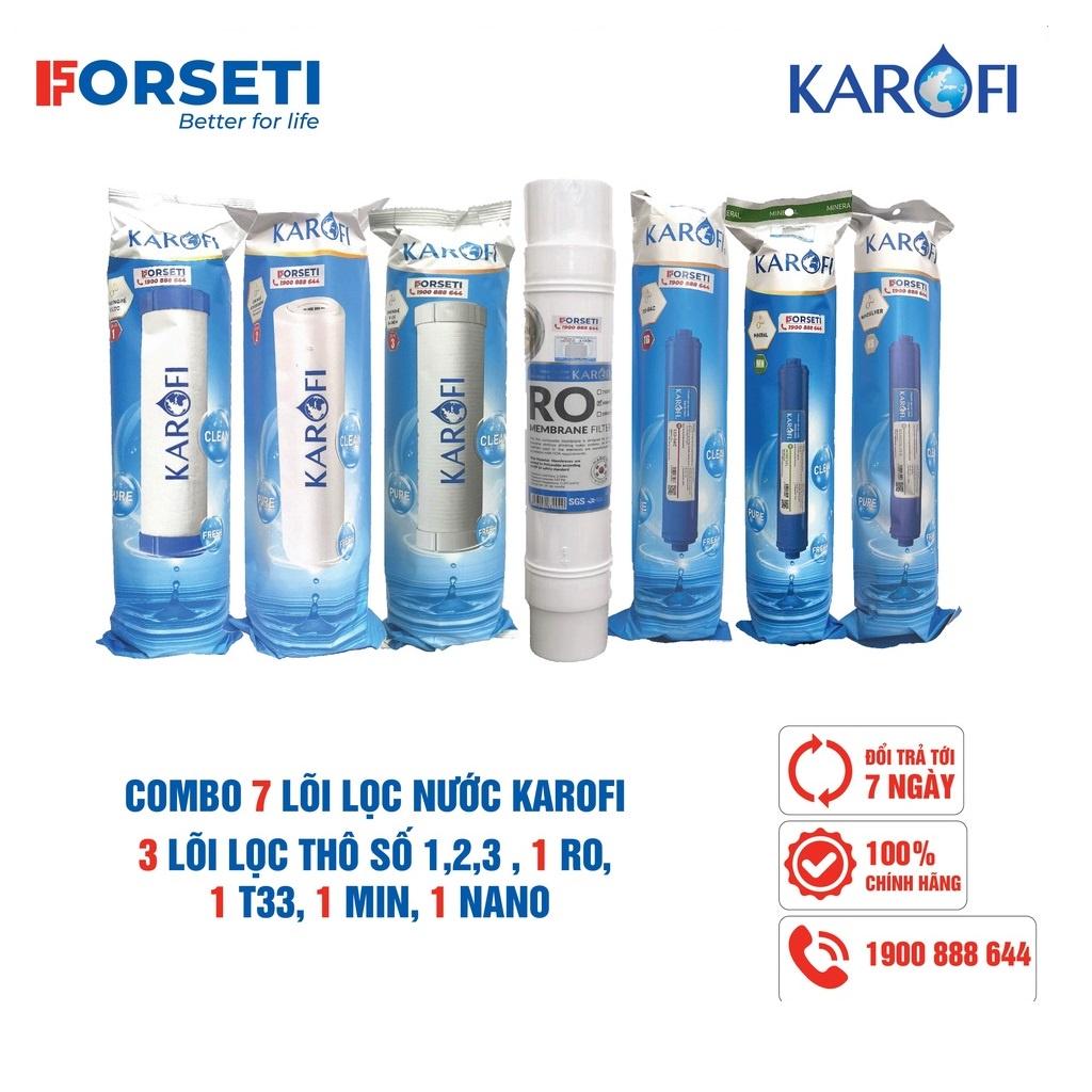 Combo 7 lõi lọc nước Karofi hàng chính hãng dùng cho máy lọc nước Karofi Spido S-s027
