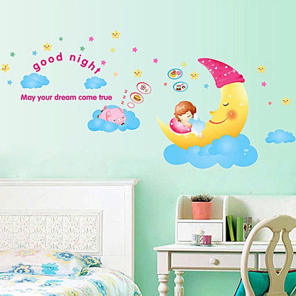 Decal Dán Tường Mặt Trăng Binbin EB250 (170 x 80 cm)