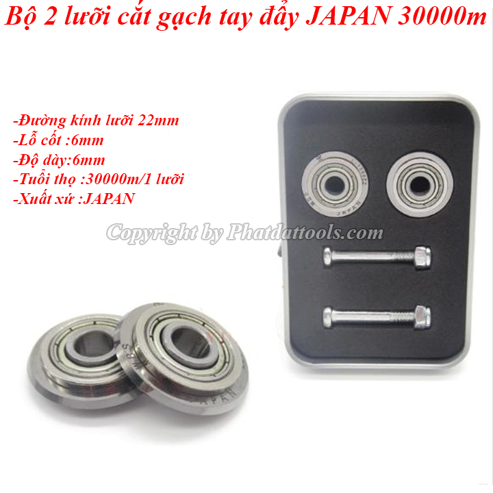 Bộ 2 Lưỡi Cắt Gạch Tay Đẩy Japan