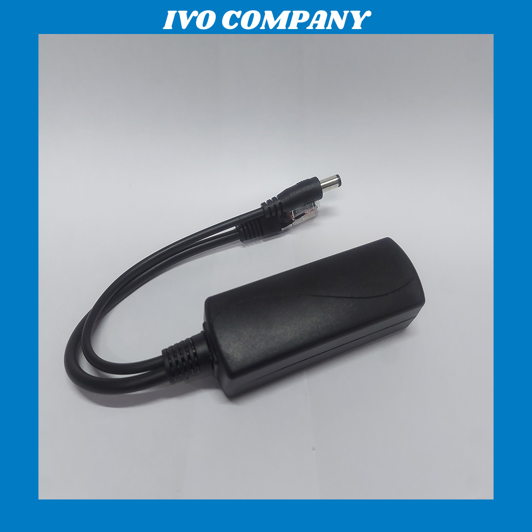 Jack POE Hạ Thế 48V Sang 12V Tốc Độ 1Gbps RJ45