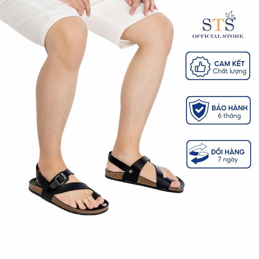 Dép Sandal Đế Trấu Birken xỏ ngón quai chéo đi biển đi chơi Da PU cao cấp hàng xuất khẩu siêu bền STPU24 BH 6 tháng