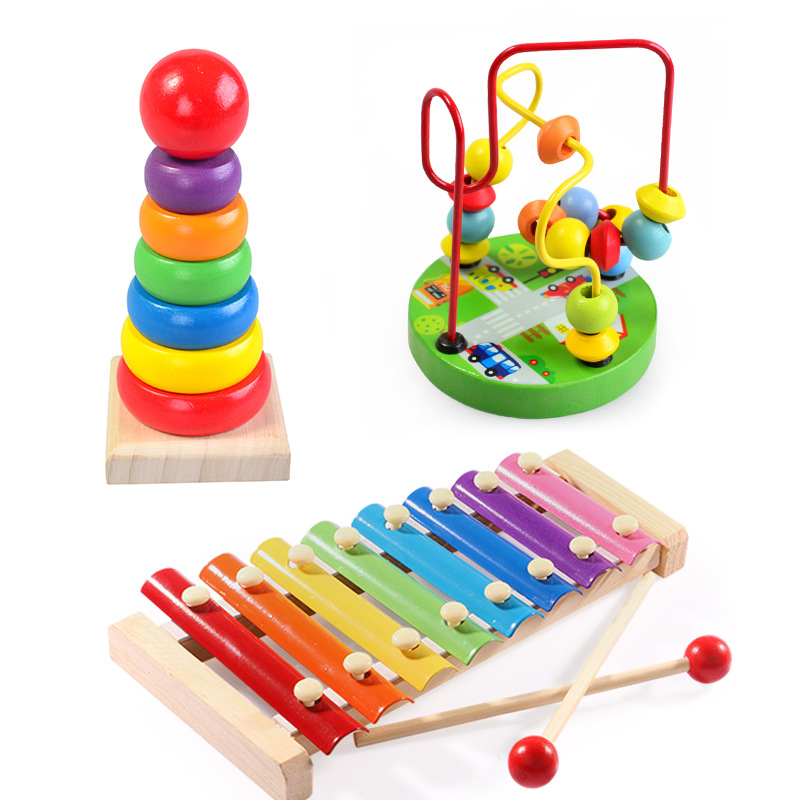 Combo 4 đồ chơi gỗ thông minh phát triển trí não cho bé cho bé
