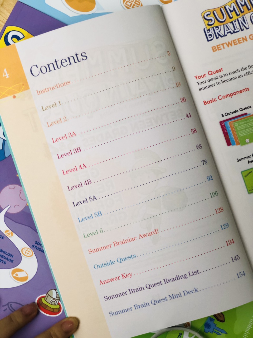 Sách summer brain quest 3&4 phát triển tư duy iq cho bé - in màu