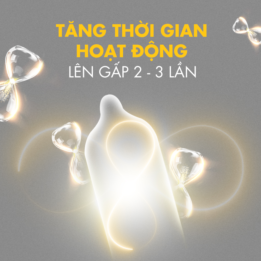 Bao cao su Shell Sensitive Prolong - Siêu mỏng 0.03mm, kéo dài thời gian