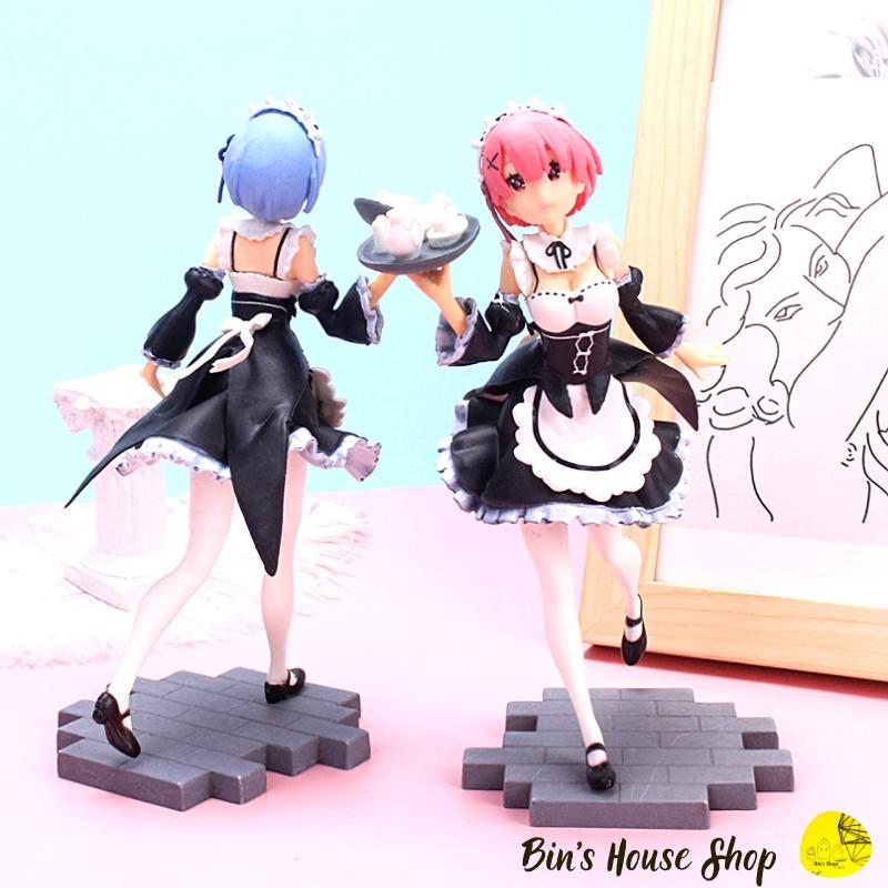 Đồ Chơi Mô Hình- Mô hình Anime- Nhân vật cô hầu gái Re:zero PVC cao 17.5cm( shop hỗ trợ gói quà