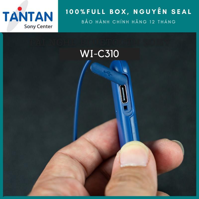 Tai Nghe BLUETOOTH 5.0 Sony WI-C310 | Siêu nhẹ 19g - Pin 15h - Sạc nhanh - Nghe gọi chất lượng cao - Âm thanh đậm chất | Hàng Chính Hãng