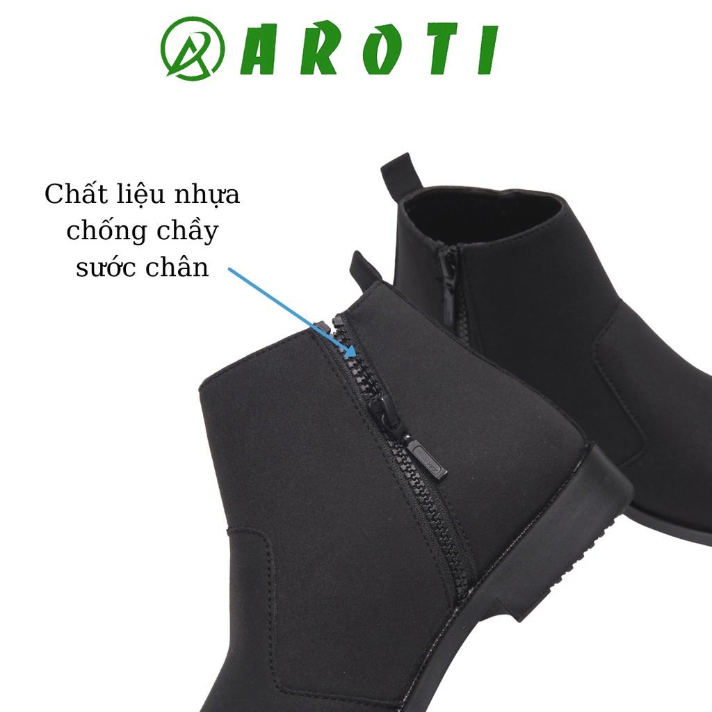 Giày Chelsea Boots Classic da lộn, cổ khóa, đế khâu chắc chắn-CB521 BUCK ĐEN